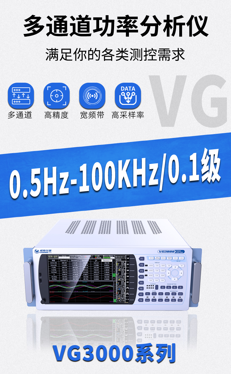 威格新品-VG3000系列多通道，多功能、高精度功率分析儀 廠家直銷 質(zhì)量保障插圖1